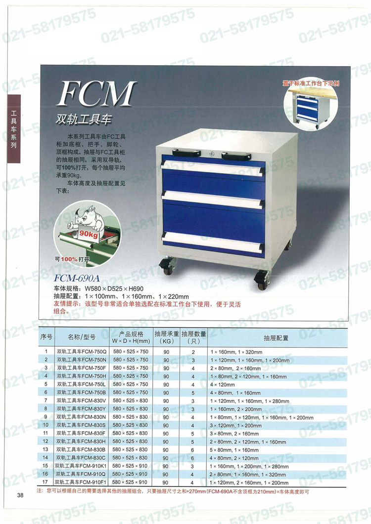 單軌工具車帶頂框，XB90AN-5SC，XB55AN-4SC，1M9789，1M9790