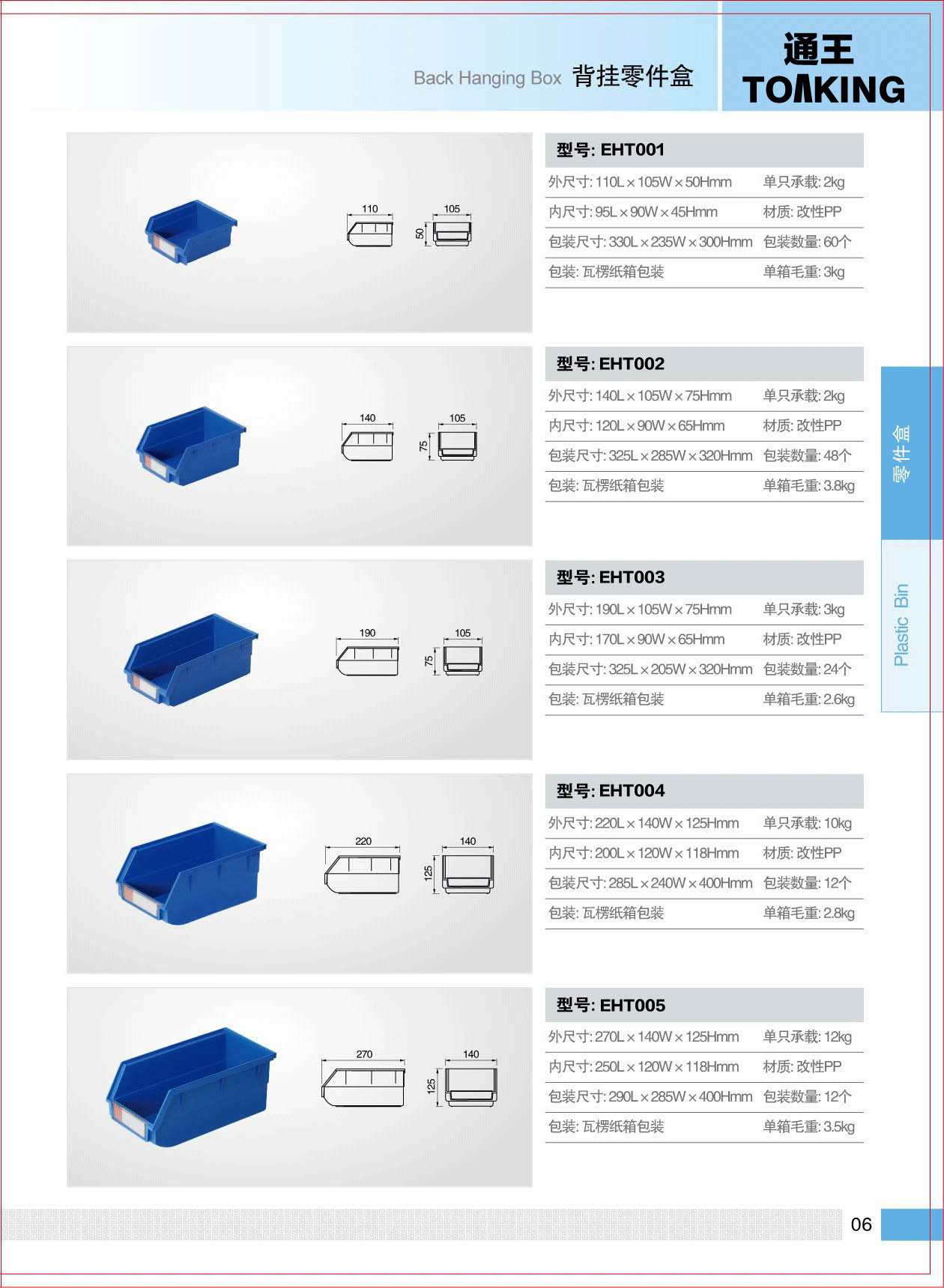 EHT001,EHT002,EHT003,EHT004,EHT005,通王TOΛKING，通王背挂零件盒