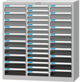 落地型塑料抽屉文件柜A4三排，A4HG-32015